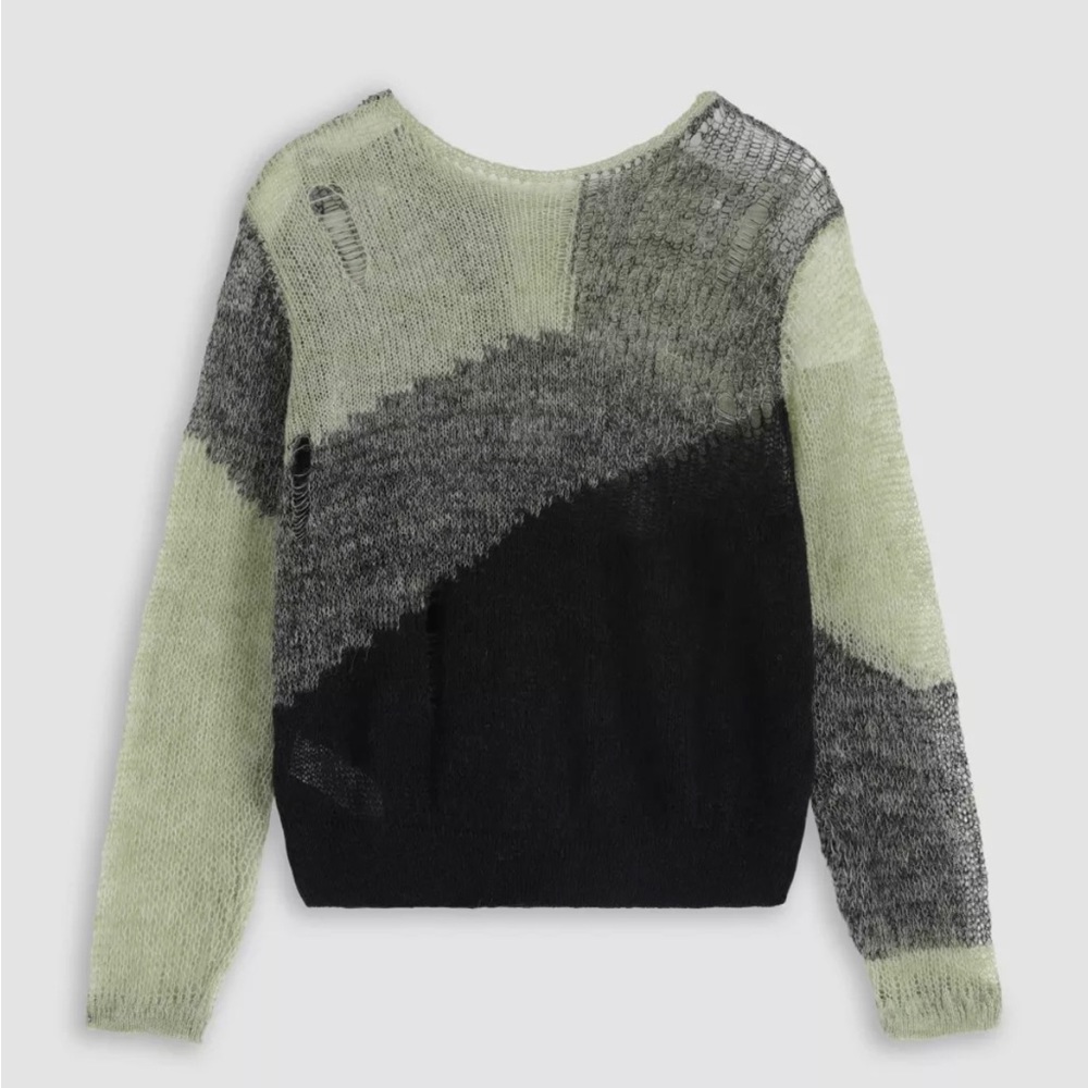 CIDER Plus Patchwork Knitted Top